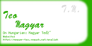 teo magyar business card